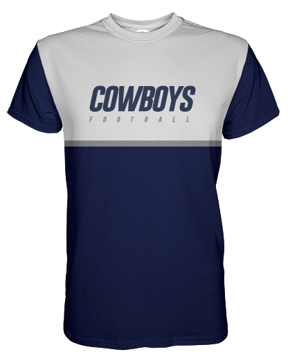 Cowboys Colorblock printed all over in HD on premium fabric. Handmade in California.