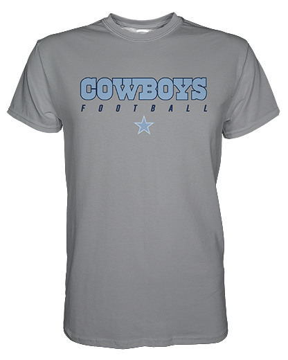 COWBOYS 4  T-shirt | Patriot Sports Front View.   printed all over in HD on premium fabric. Handmade in California.