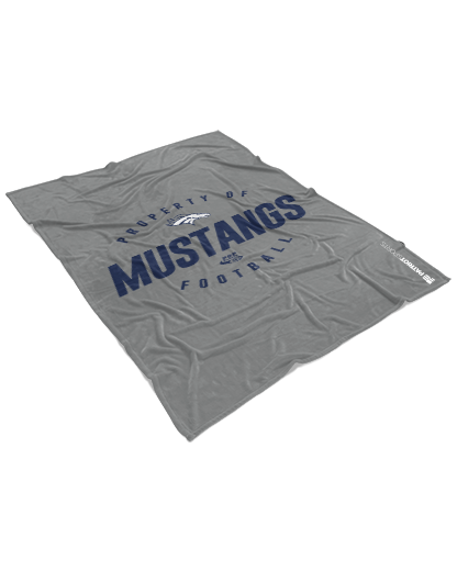 Mustangs Property Fluffy Microfleece Throw Blanket