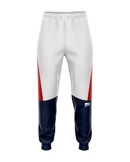 BRAVE Women Fleece Joggers Patriot Sports  Front View. Printed all over in HD on premium fabric. Handmade in California. 