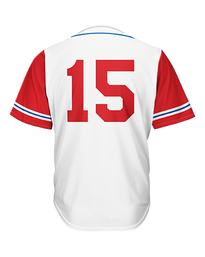 BASEBALL Full Button Jersey Patriot Sports  Back  View.