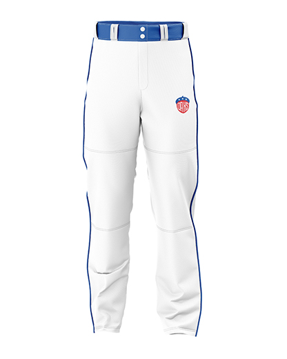 BASEBALL Full Length Pants   Patriot Sports    Front  View. Printed all over in HD on premium fabric. Handmade in California.