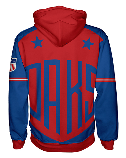 BASEBALL Pullover Hoodie Patriot Sports  Back  View.