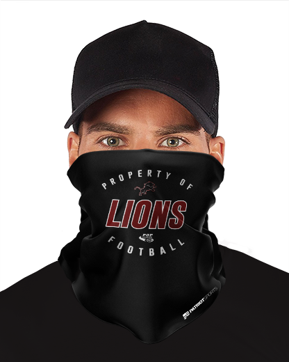 LIONS01 Gaiter (Multipurpose Face Mask)      Patriot Sports   Actual  View 