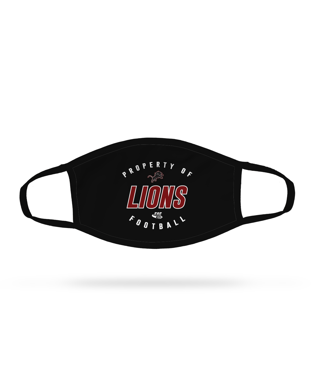 LIONS01 Premium Face Mask with elastic ear loop straps.Printed all over in HD on premium fabric. Handmade in California. 