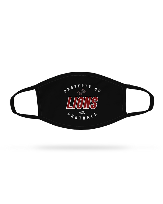 LIONS01 Premium Face Mask with elastic ear loop straps.Printed all over in HD on premium fabric. Handmade in California. 
