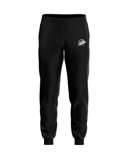 Black  CORE Fleece Joggers  Patriot Sports    Front  View.Printed all over in HD on premium fabric. Handmade in California.